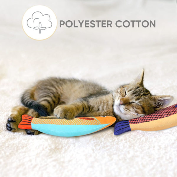 Kattmynta Leksak, Kattleksaker att Tugga på, Bittåliga Kattmyntaleksaker med Bjällra Inuti, Interaktiv Plyschleksak för Kattungar med Teething, 3 st