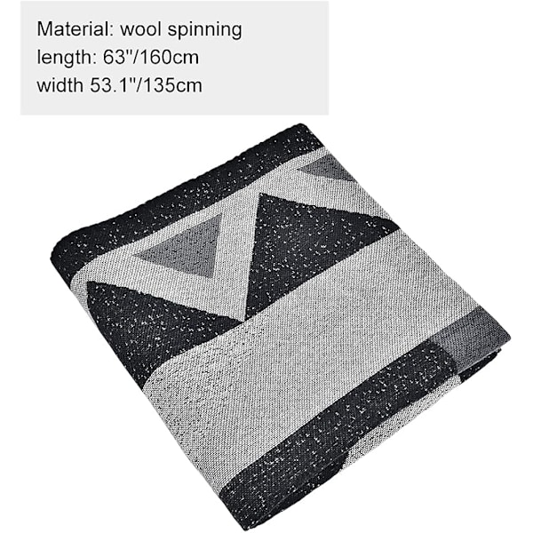 Dam vinter varm sjal wraps cape höst stickad ull rutig ponchos filt tröja