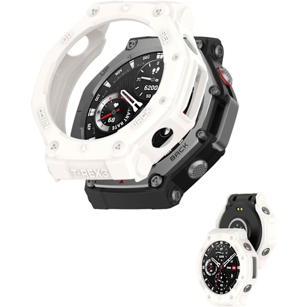 Skal för Amazfit T-Rex 3, TPU Skyddsskal, Lätt att Installera, Fallsäkert, Reptåligt, Skyddsskal för Amazfit T-Rex 3 Smartwatch (Vit) Vit