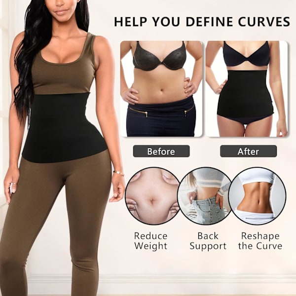 Taljetræner til kvinder, der reducerer fedt på den nedre mave, Wrap Waist Trainer til kvinder, Snatch