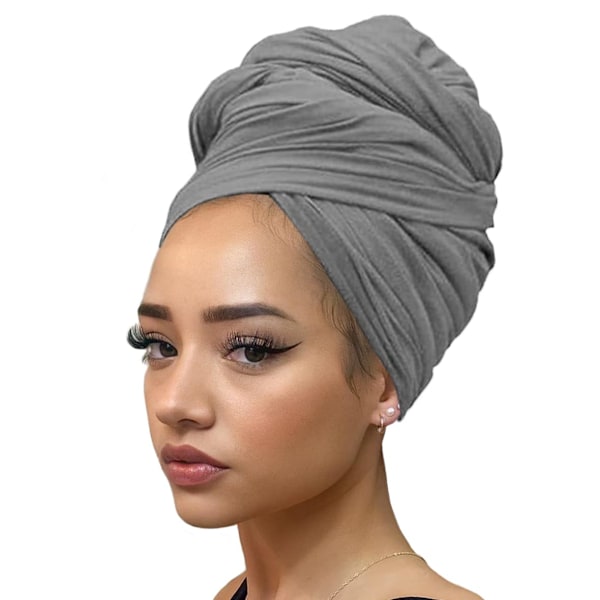 Satin Head Scarf Wraps kvinnors mjuka långa scarfsjalar