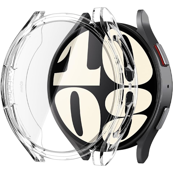 Ultra Hybrid Designet til Galaxy Watch 6 40mm Cover Ridsefast Samlet Beskyttelsescover med Skærmbeskytter (2023) - Krystalklar Krystal Cl