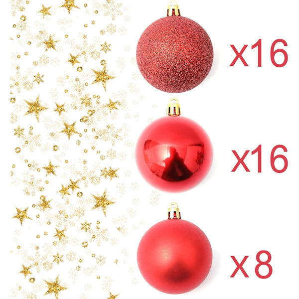 40 st/4 set 2,36 tum julgranskulor krossäkra ornament små jul