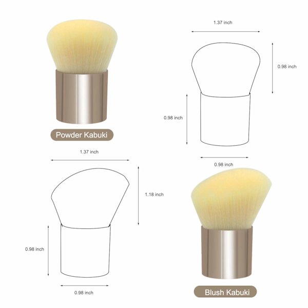 Infällbar foundationborste Kabuki Brush