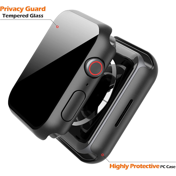 2-pak All-Around Privacy PC HD-deksel med knapp for Apple Watch