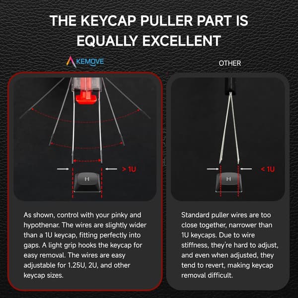 P10 2-i-1 Switch Puller Keycap Puller til Mekanisk Tastatur, 304 Rustfrit Stål Key Switch Keycap Puller, Nemt at Fjerne og Udskifte Gaming