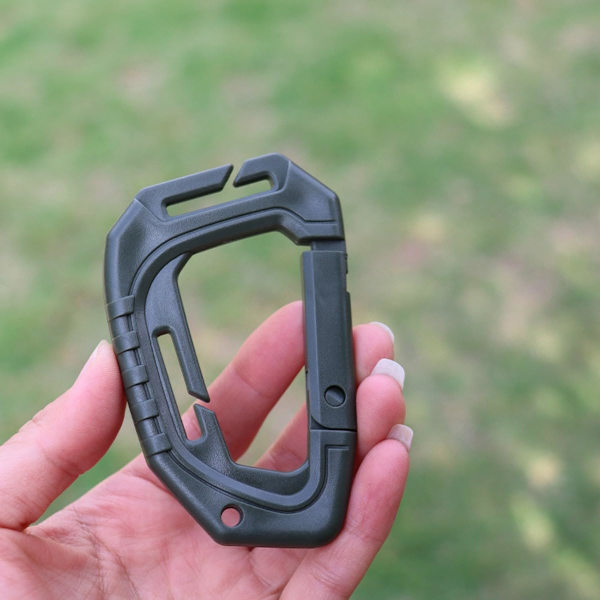 Hard Polymer Karabinerspenne (12 stk.) - Taktiske D-ringer for Ryggsekker og Mer