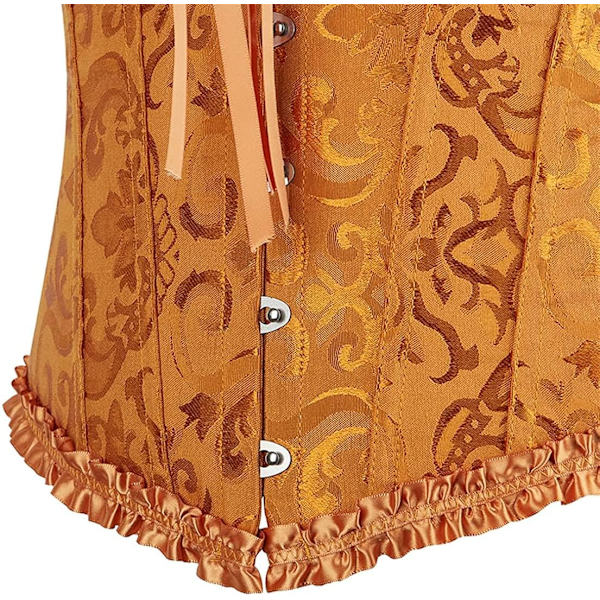 Kvinnors snörning korsett benad blommig överbyst underkläder bustier bodyshaper topp