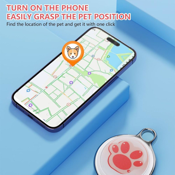 GPS-tracker for katter og hunder - sanntids posisjonssporing, vanntett halsbånd, ingen månedlige gebyrer