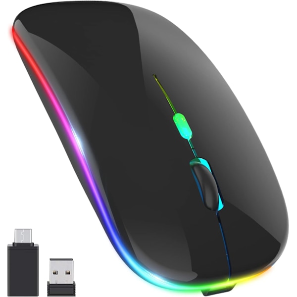 【Upgrade】LED Wireless Mouse. Silent Mouse 2.4G Portable Mobile