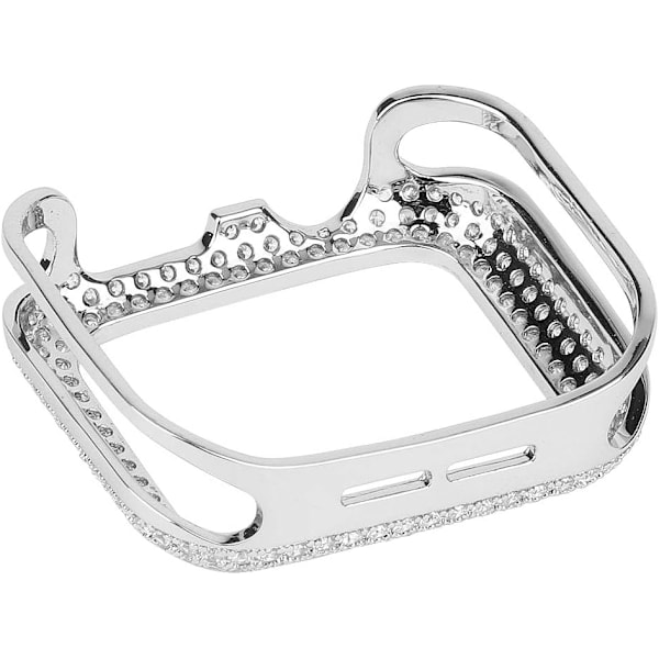 Underbart Bling Zirkon Kristall Diamant Skal Ram Skydd Kompatibel Apple Watch Series 10 (Silver, S10 42mm) Silver S10 42mm