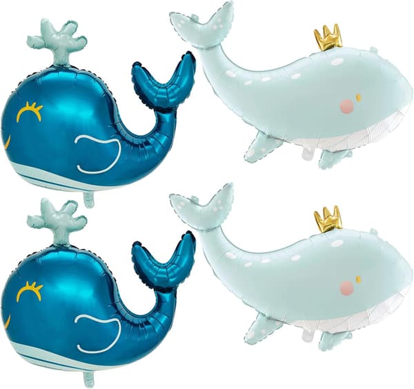 Valas Pallo Valtameri Ilmapallot Merenalainen Juhlakoristeet Vauvakutsuun Valtamerieläin Teemajuhlatarvikkeet, Sininen