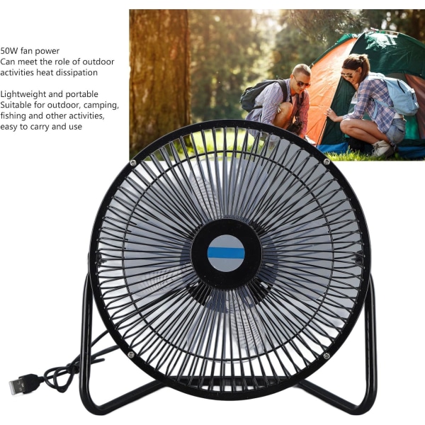 10W Solar Panel Fan, 8 ch Mi Genopladelig Solar Powered Fan, USB Portable Solar Coolg Fan Personlig skrivebordsventilator til Campg Outdoor Chicken House