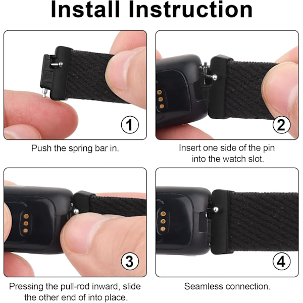 Silikon sportsremme til Fitbit Inspire 2 - Pakke med 6
