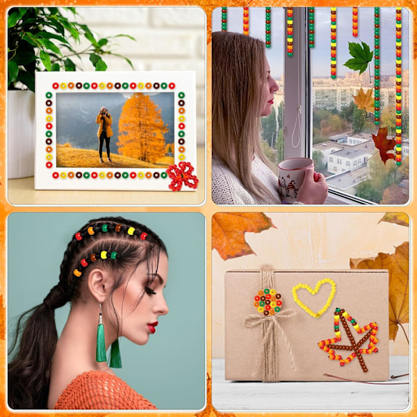 Höst Thanksgiving Pony Beads - 1200PCS för DIY-hantverk