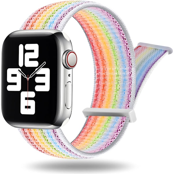 Justerbart Nylon Sport Loop Band kompatibel med Apple Watch Band