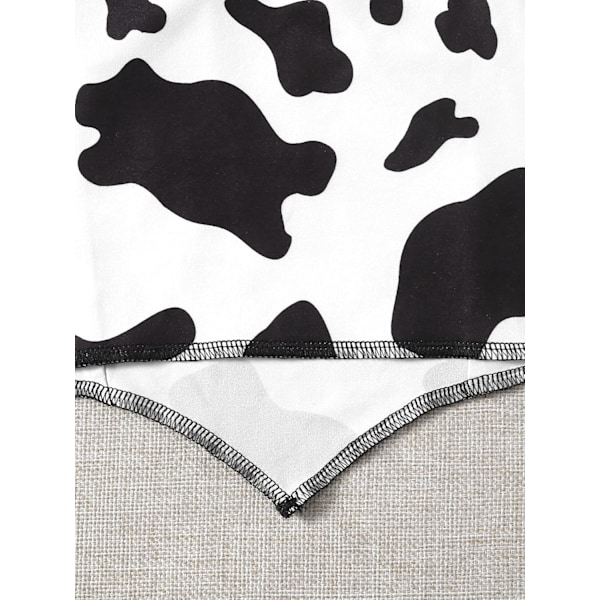 Kvinde Sød Ko Print Spaghetti Stropper Ærmeløs Cami Crop Top Camisole