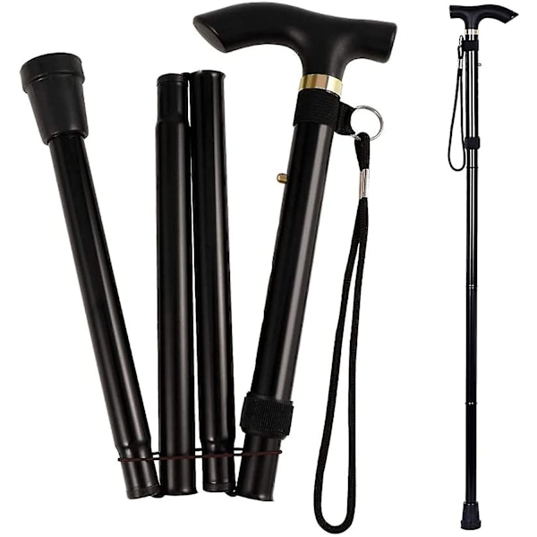 Hopfällbar och justerbar design Walking Cane Folding Cane Portable Walking Cane