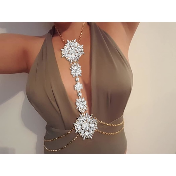 Boho Rhinestone Statement Halsband Body