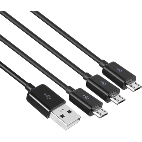 Micro USB Splitter-kabel - 3 i 1 Micro USB-opladningskabel - USB 2.0 A