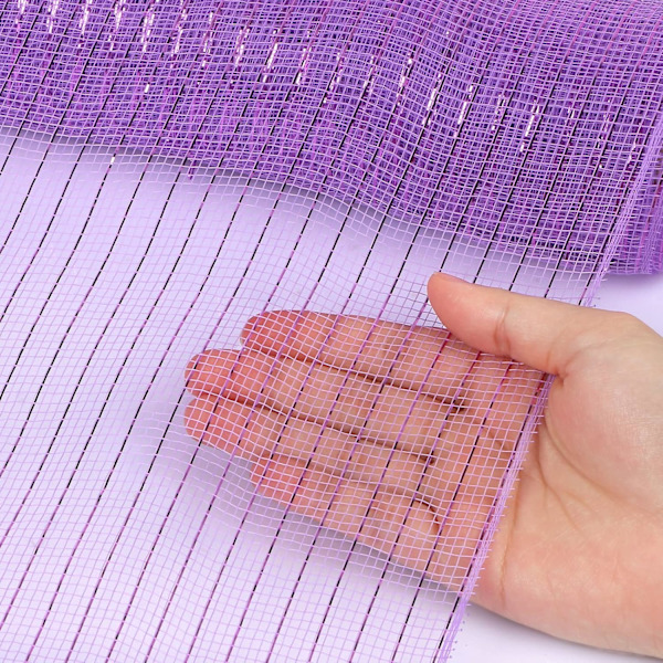 Deco Mesh 5,9 tommer x 30 fod Dekor Mesh Bånd med Metallic Foil Deco Mesh