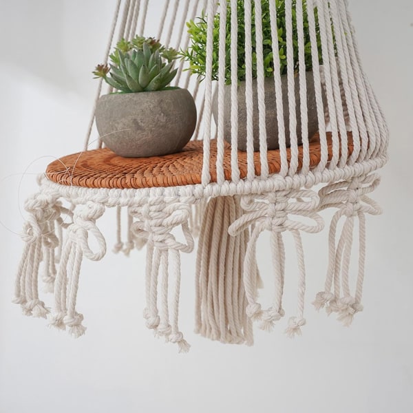 Macrame kattbädd | Kattungesvängsäng | Macrame växtupphängare, katthängmatta för inomhus- och utomhusinredning, husdjurskattsäng för att sova, leka och