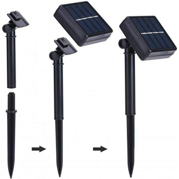 Vattendroppe Dropflet solcellslingor utomhus 16 fot 20 LED flerfärgad vattentät solcellslampor 8 lägen dekorativa lampor för