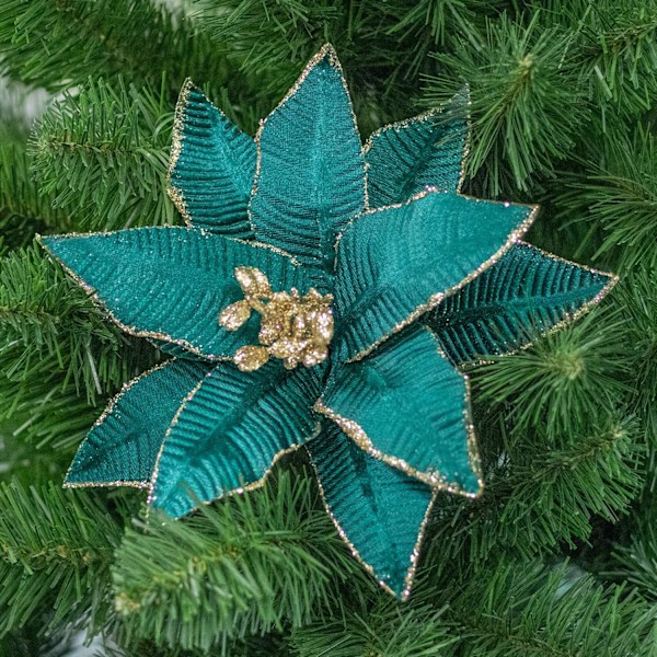 Mørk rød jul julestjerne blomst 6 stk 8-tommers valg for juledekor