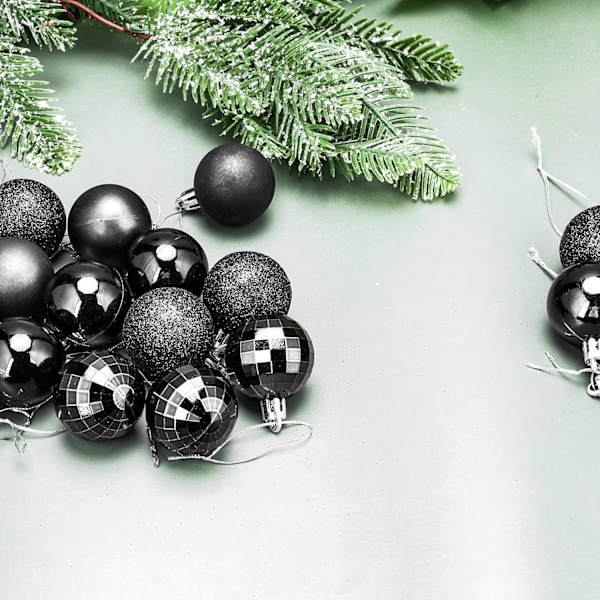 24 st julgranskulor 1,57 tum Mini obrottsäkra juldekorationer