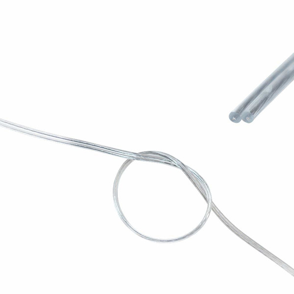 10M 28AWG Elektrisk Ledning, 2-leder Transparent PVC-kabel (3MM)