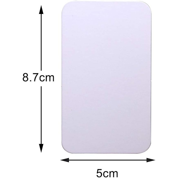 100 stk blanke kraftpapir hvite kort - DIY-gavekort
