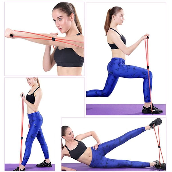 Figur 8 Modstandsbånd med håndtag - Elastisk fitness til