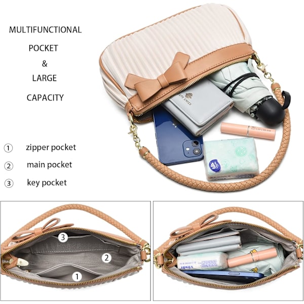 Lille Tote Skuldertasker Punge til Kvinder Retro Klassiske Crossbody Tasker Søde