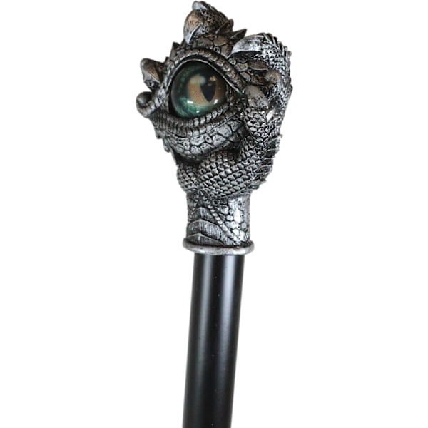 Ebros Gift Gotisk Ocular Evil Eye of Sauron Drake Inom Drake Klor Dekorativ Prop Cosplay Polystone Resin Walking Swagger Cane Fantasy