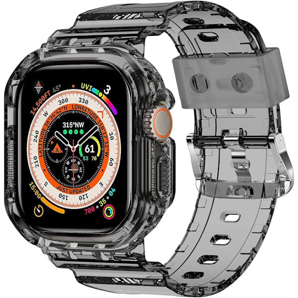 Kompatibel med krystalklare Apple Watch-rem, 45 mm 44 mm