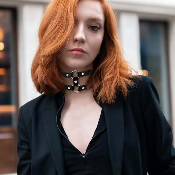 10 st PU-läder Svart Choker Halsband Halsband för Kvinnor Gotisk Punk