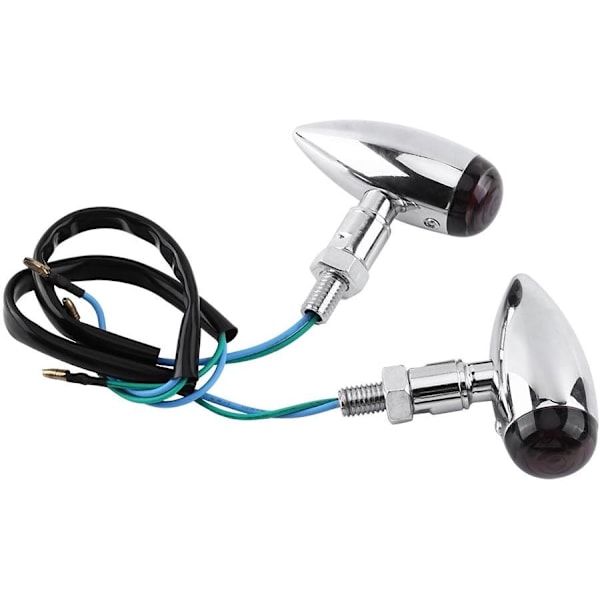 Motorcykel blinklys - 2 stk. Bullet Amber LED blinklys