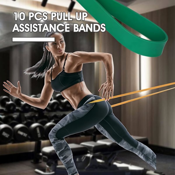 10 st Eercise Wrkut  fr Wmen Men Heavy Duty Pull up Assistance  Eercise Lp  fr Wrking ut Physical Therapy Shape Muticolor