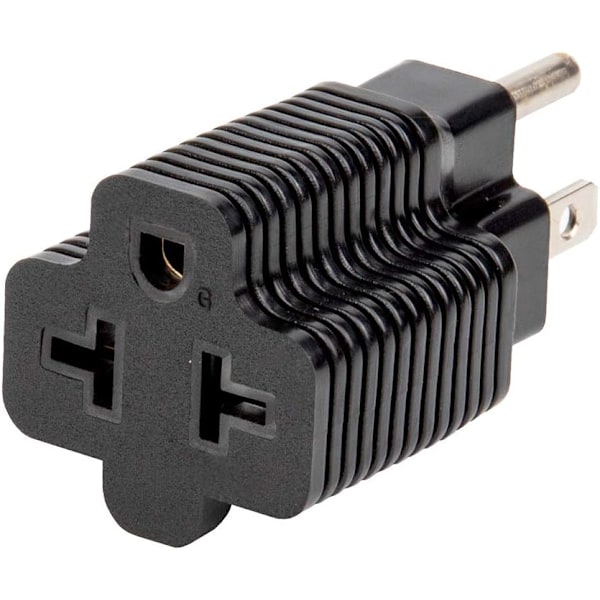 [4-i-1] 15 Amp AC-stik til 20 Amp T-blad Adapter - 15A til 20A Adapter