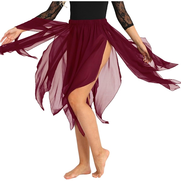 Kvinners Chiffon Hi-Low Lang Dansekjole Lyriske Dansekostymer