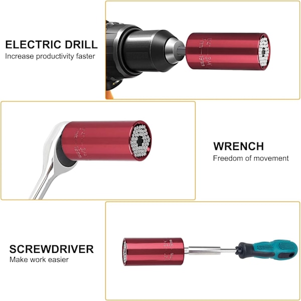4PCS Universal Socket Grip Tool Set. 7mm-19mm Socket Wrench