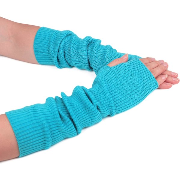 Cashmere Blended Arm Varmer Fingerless Handsker til Kvinder med Tommelfingerhul