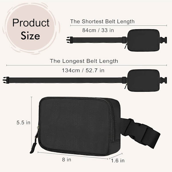 Fanny Packs för kvinnor - Fashion Belt Crossbody Bags