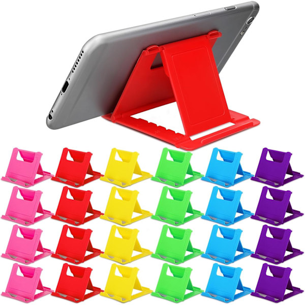 24 kpl puhelinpidike, universaali kokoontaitettava tablettiteline pöydälle, yhteensopiva Phone 13 12 11 Pro Xs Max x 8 6s Plus -puhelimien ja kaikkien Android-älypuhelimien kanssa (Multic