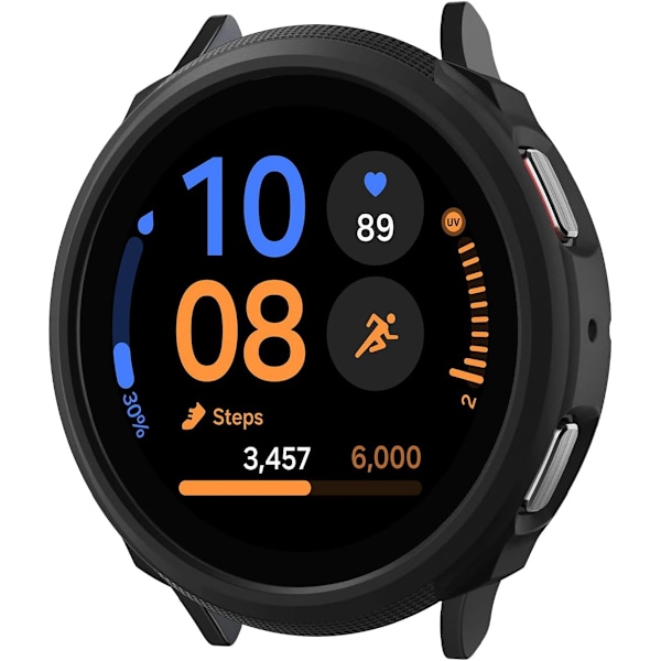 Liquid Air Designet til Galaxy Watch FE (2024), 5 40mm (2022), 4 40mm (2021) Cover - Mat Sort Mat Sort