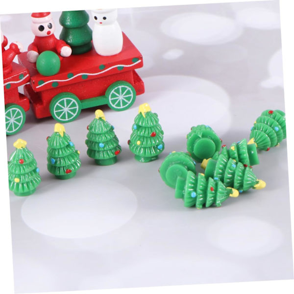 10 st Miniatyr Figur Mini Julgran Prydnad Jul Påse Fyllmedel DIY Jul
