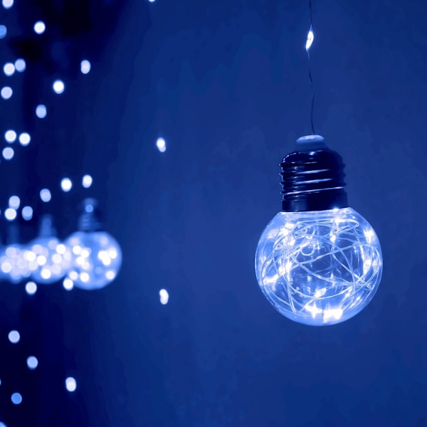 Önskeboll Gardinlampor 200 LED Fönstergardin Ljusslingor med Fjärrkontroll,