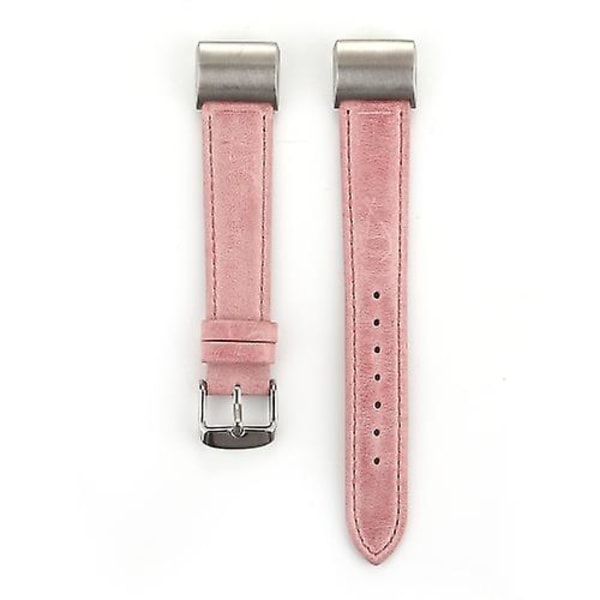 För Fitbit Charge 2 Fresh Style Läderklockarmband MHT Pink