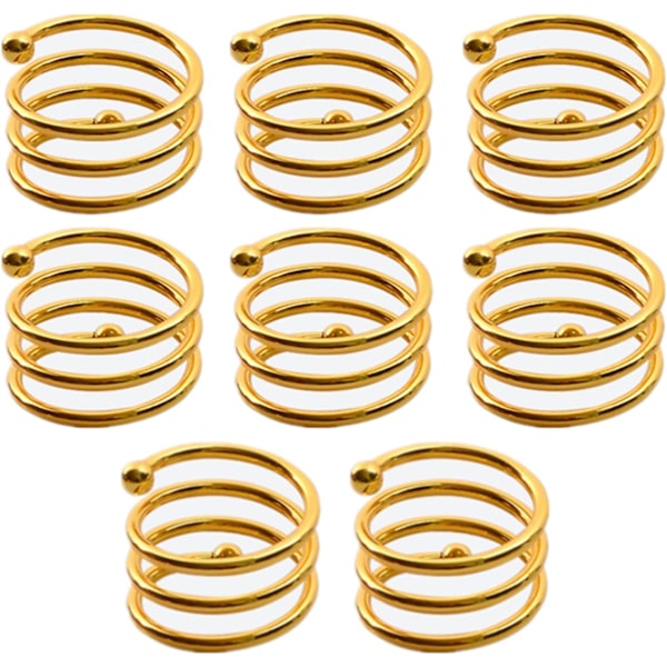 8 stk. Gull spiral serviettringer