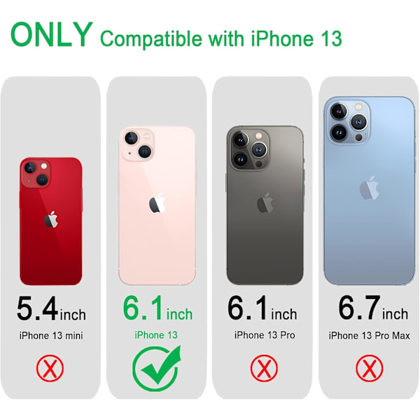 för iPhone 13 Skal Transparent, Mjukt Stötsäkert Skyddande Slimmad Tunn Telefon Bumper Fodral för iPhone 13 Transparent